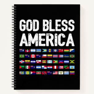 Carnet Dieu Bénisse l'Amérique Fierté Latino Tous les Pay
