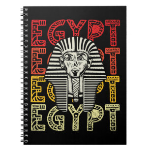 Carnet Dieu égyptien Tutankhamun Rétro Egypte Pharaon