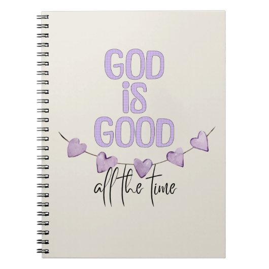 Carnet Dieu est bon tout le temps (Devant)