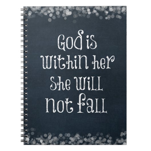 Carnet Dieu est en elle, elle ne tombera pas dans la Bibl (Devant)