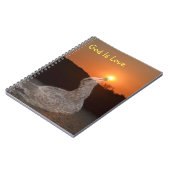 Carnet Dieu est l'amour coucher de soleil (Côté gauche)