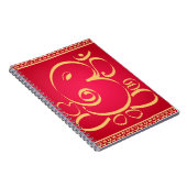 Carnet Dieu OM Ganesha sur le rouge (Côté Droit)
