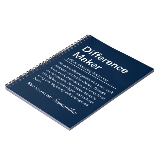 Carnet Difference Maker Definition (Côté gauche)