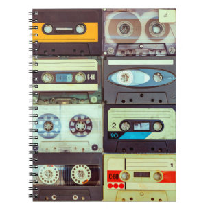 Carnet Différents cassettes audio vintages
