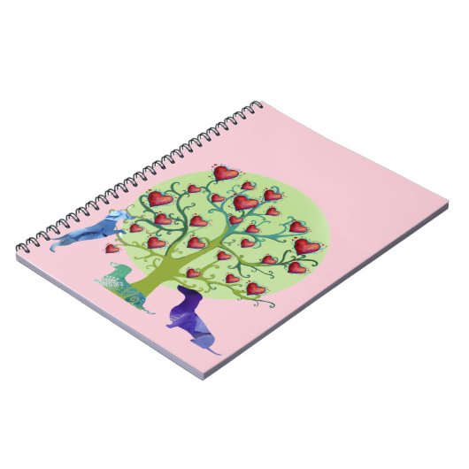 Carnet d'illustration Saint-Valentin, DachshundHea (Côté gauche)