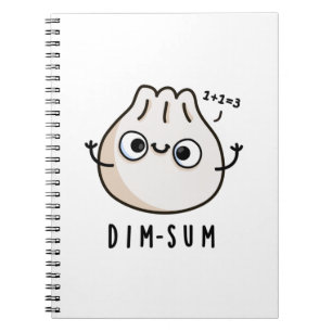 Carnet Dim-sum Drôle de Dimsum Pun Mathématique 