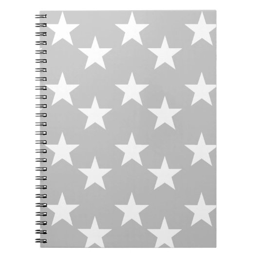 Carnet d'impression d'étoile de gris et de blanc (Devant)