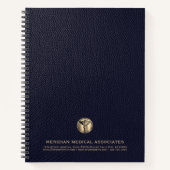 Carnet d'impression en cuir bleu Médicale professi (Devant)