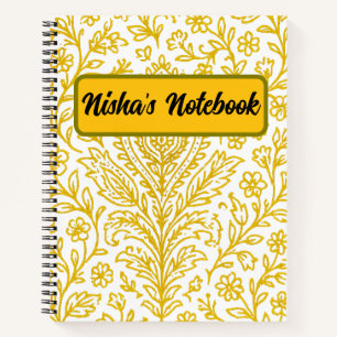 Carnet d'impression florale de Paisley Cute person