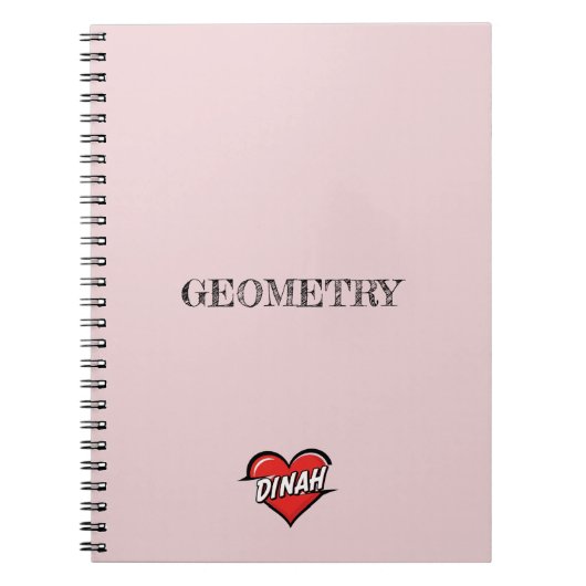 Carnet Dinah Heart Rose (Devant)