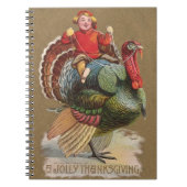 Carnet Dinde de Thanksgiving drôle d'enfants (Devant)