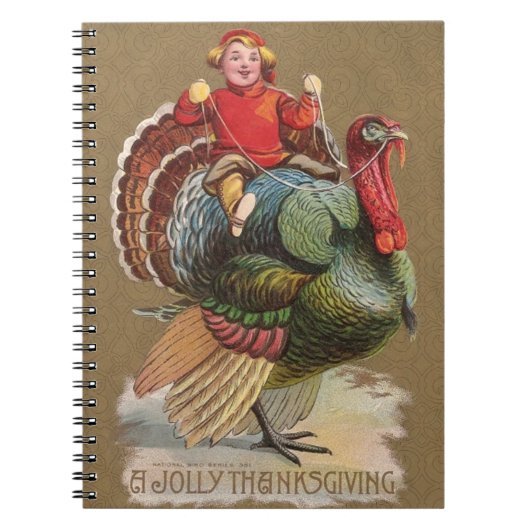 Carnet Dinde de Thanksgiving drôle d'enfants (Devant)