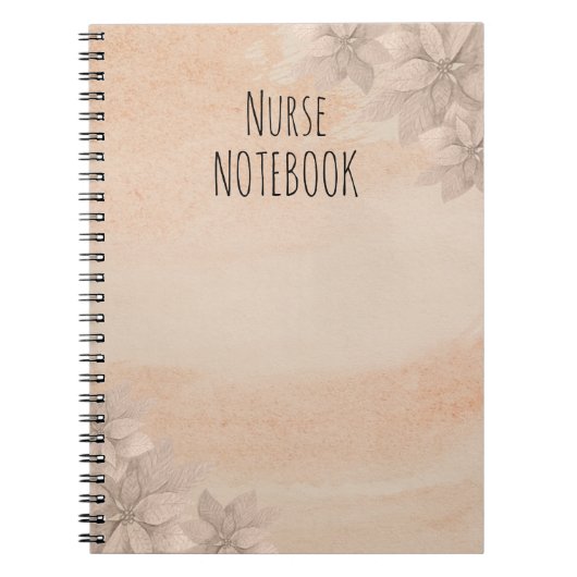 carnet d'infirmière floral simple (Devant)