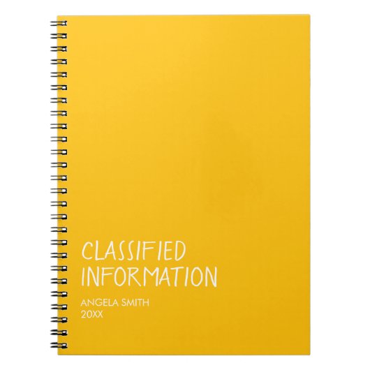 Carnet d'Informations Classifiées – Humour Noir Dr (Devant)
