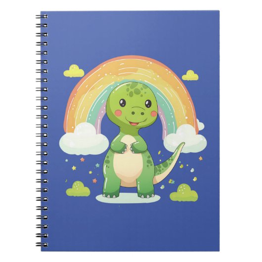 Carnet Dino Arc-en-Ciel Coloré (Devant)