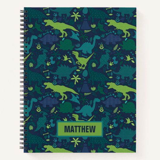 Carnet Dino Doodle Silhouettes Enfants Dinosaur (Devant)