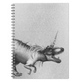 Carnet Dinocorn Chrome | Dinosaure à cornes de licorne d' (Devant)