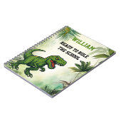 Carnet Dinosaur Tyrannosaurus Rex citation jungle (Côté gauche)