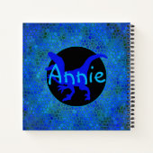 Carnet Dinosaure Bleu Personnalisé Caché (Dos)