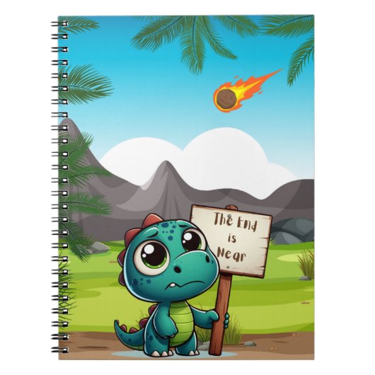 Carnet dinosaure mignon et drôle (Devant)