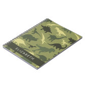 Carnet Dinosaure Motif, Dinosaur Silhouette, Votre Nom (Côté gauche)