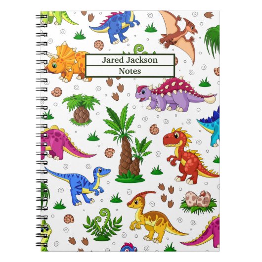 Carnet Dinosaure Motif pour enfants (Devant)