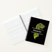Carnet Dinosaure noir mignon personnalisé (Intérieur)