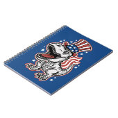 Carnet Dinosaure patriotique américain (Côté gauche)