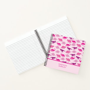 Carnet Dinosaure Rose Enfant Mignon Dino