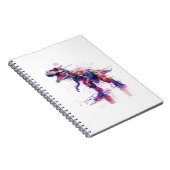 Carnet Dinosaure T-Rex Glitch Futuriste (Côté Droit)