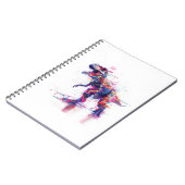 Carnet Dinosaure T-Rex Glitch Futuriste (Côté gauche)