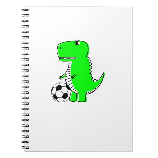 Carnet Dinosaure Vert Aime Le Football (Devant)