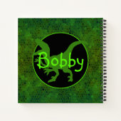 Carnet Dinosaure Vert Personnalisé Cacher (Dos)