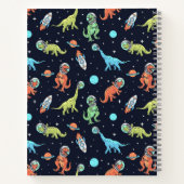 Carnet Dinosaures colorés mignons dans l'espace motif amu (Dos)