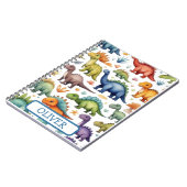 Carnet Dinosaures fantaisistes colorés mignons (Côté gauche)