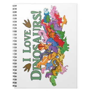 Carnet Dinosaures mignons et colorés