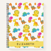 Carnet Dinosaures Mignons, Motif Des Dinosaures, Votre No (Devant)