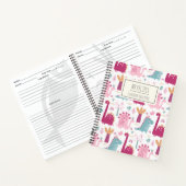Carnet Dinosaures rose mignonne Recette pour enfants pers (Intérieur)