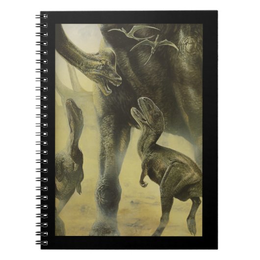 Carnet Dinosaures vintages, Torvosaurus et Brachiosaurus (Devant)