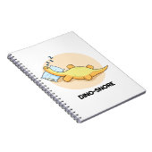 Carnet Dinosnore Blague de dinosaure drôle endormi  (Côté Droit)