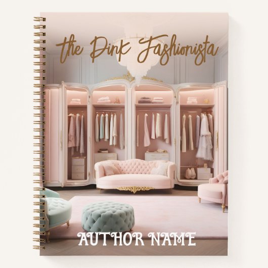 Carnet d'inspiration de couverture de livre rose f (Devant)
