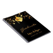 Carnet Diplômé de la fête de l'or noir étoiles (Côté Droit)