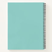 Carnet Diplôme Simple Feuillage Photo Aqua (Dos)