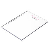 Carnet Directeur Consultant Chef Blanc Rose Professionnel (Côté gauche)
