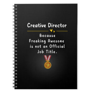 Carnet Directeur Créatif Funny Titre de l'emploi