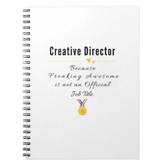 Carnet Directeur de création (Devant)