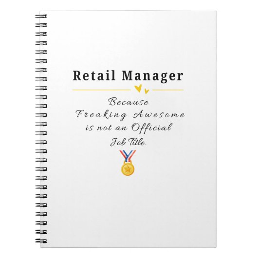 Carnet Directeur de vente au détail (Devant)