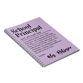 Carnet Directeur d'école Définition Drôle Couverture Lava (Côté Droit)