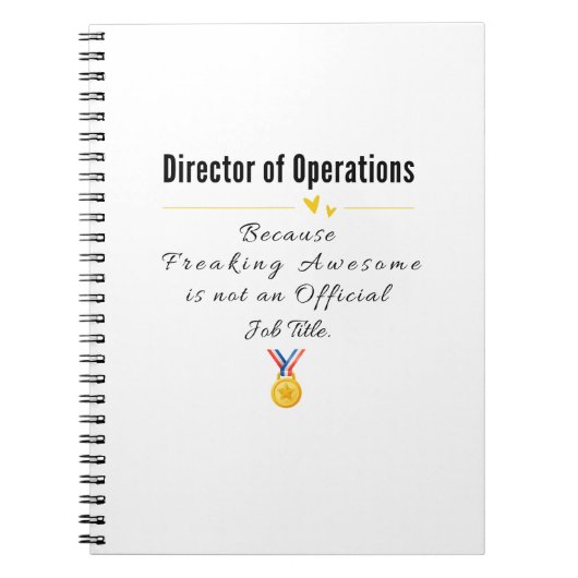Carnet Directeur des opérations (Devant)