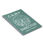 Carnet Directeur du camp d'été personnalisé vert (Côté Droit)